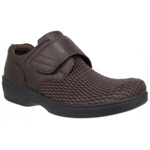 Propet Olivia Bronco Brown Size 10.5 W Stretchable Wide Women's Leather Loafer